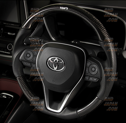 TOM'S Steering Wheel Carbon X Punching Leather - Camry Corolla